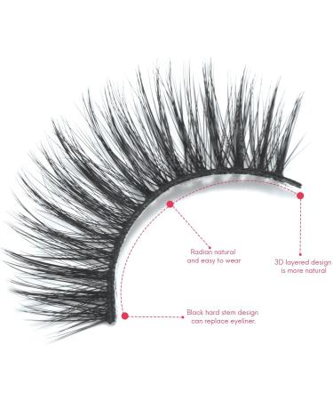 AIDIRui 20 Pairs 3D Chemical Fiber Lashes Natural False Eyelashes Dramatic Volume Lashes Makeup Extension Eyelashes - Buy Online on SooperMarket.com
