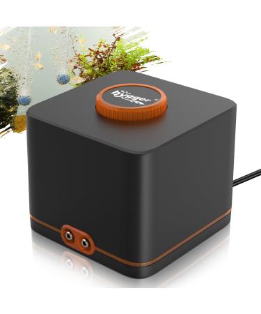 Hygger aquarium air pump aquarium air pump Extremely quiet for aquariums with 2 air outlets 7W adjustable oxygen pump with air hose test valves exhausted stone for aquariums up to 2200l 7W up to 2200l