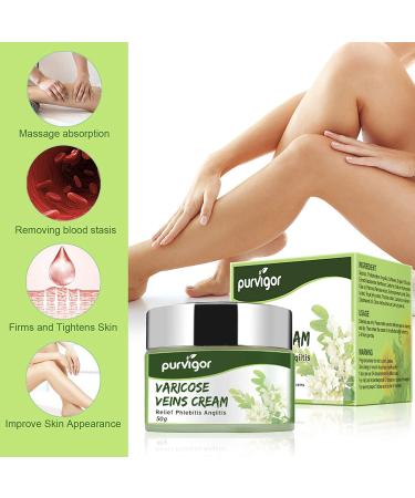 Purvigor Varicose Vein Cream - Eliminate Spider Veins & Phlebitis Angiitis on Leg, Body & Arms - Buy Online on SooperMarket.com