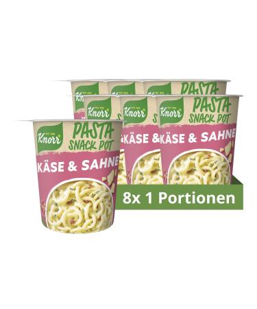 Knorr Pasta Snack Pot Cheese & Cream delicious instant noodles ready in just 5 minutes 8x 71g 71 g (pack of 8)