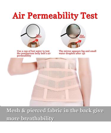 OKPOW Postpartum Belly Wrap - High Elastic Body Shaper Belt for Women, Maternity After Birth - Nude, Large - Buy Online on SooperMarket.com