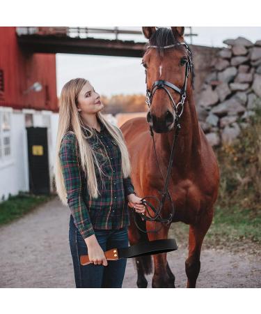Catcan Riding Crop for Horses  Leather Paddle with Anti-Slip Wooden Handle  19'' Equestrianism Crops - Buy Online on SooperMarket.com