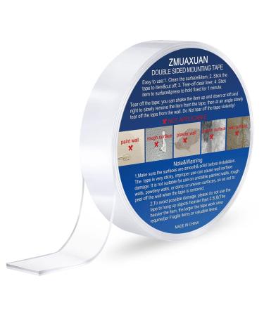 ZMUAXUAN Strong Nano Double Sided Tape Heavy Duty Mounting Clear Removable Sticky Adhesive Strips No Damage Wall Waterproof Reusable Thick Gel Grip Washable for Hanging Picture Poster Carpet Photo 1 - Buy Online on SooperMarket.com