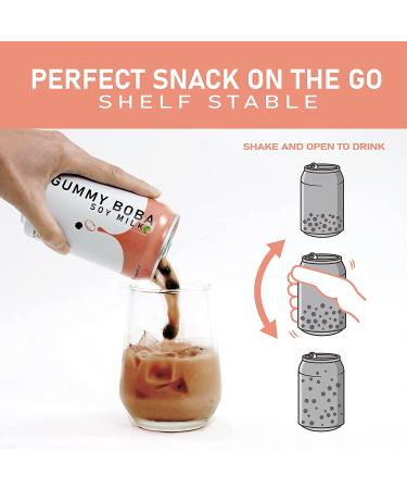O's Bubble Gummy Boba Soy Milk 10.7 Fl Oz (Pack of 6) - Plant Based, Non-GMO, Shelf Stable, Vegan, Gluten-Free Black Tea - Buy Online on SooperMarket.com