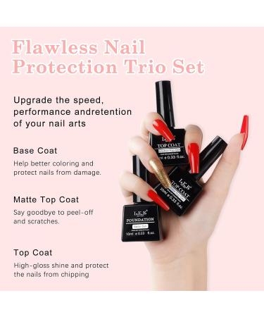 LKE Gel Nail Polish Kit | 72W UV Lamp, 6 Classic Red Colors, Glossy & Matte Top/Base Coat | Manicure DIY Gifts Set for Women - Buy Online on SooperMarket.com