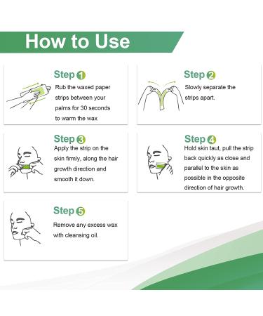 100 Pcs Facial Hair Removal Wax Strips for Women - Upper Lip, Cheek, Eyebrow Hair Remover Kit - Quick, Painless & Suitable for All Skin Types - Buy Online on SooperMarket.com
