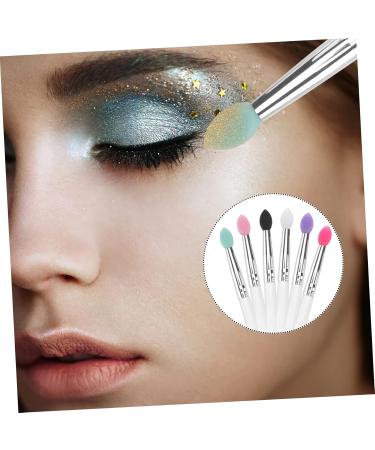 BELLIFFY 6pcs Eye Shadow Brush Makeup Eyeshadow Big Sequined Eyeshadow Brush Transparent Plastic Handle - Buy Online on SooperMarket.com