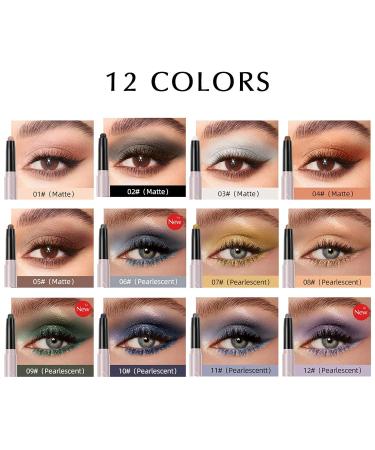 iGuzvaw Matte Eyeshadow Stick Cream to Powder Waterproof Eyeliner Pencil - Matte 03 White - Buy Online on SooperMarket.com