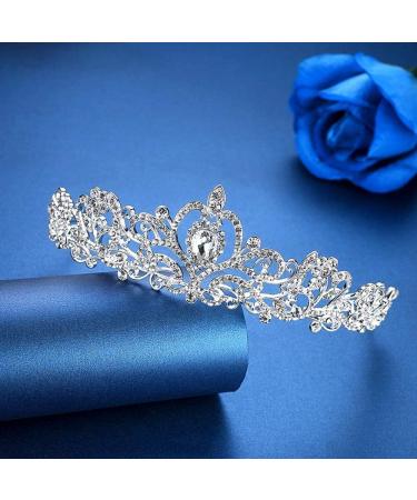 Tiara Crown Crystal Rhinestone Bridal Princess Headband with Comb for Women Bridal Party Wedding Birthdays Anniversaries - Buy Online on SooperMarket.com