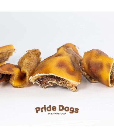 Prideedogs Beef Head Skin 500g - Premium All-Natural Dog Chew Snack | 100% German Beef | Odor-Neutral Packaging for Puppies & Older Dogs - Buy Online on SooperMarket.com