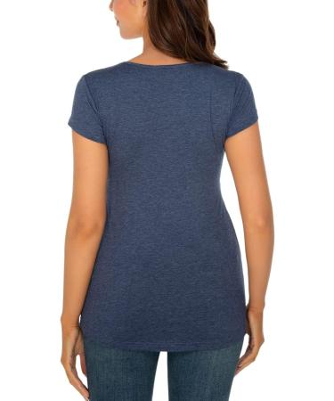 Love2Mi Women's Maternity Nursing Shirt - Layered Wrap Design, Stop Maternity Top - Navy Blue, Size Small - Buy Online on SooperMarket.com