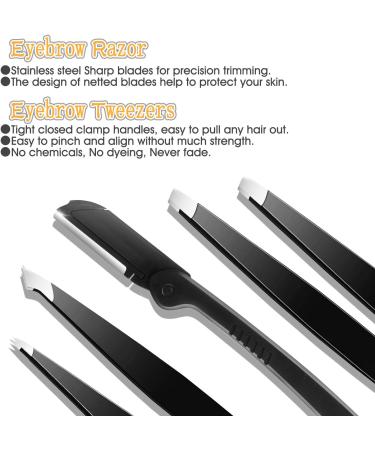 Hocosy 8-PC Eyebrow Care Set - Brown Pencil Comb Tweezers Razors Brushes & Scissors - Perfect for Flawless Eyebrows - International Shipping Available - Buy Online on SooperMarket.com
