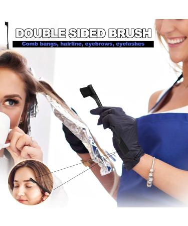 Qufiiry 3Pcs Slick Back Hair Brush Set - Edge & Bristle Brush, Rat Tail Comb - Black | For Women, Men, Kids - Buy Online on SooperMarket.com