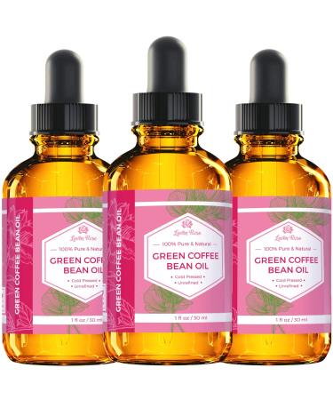 Leven Rose Green Coffee Bean Oil 1oz - 100% Natural Cold Pressed for Skin, Face, Eyes, Hair & Nails - Buy Online on SooperMarket.com