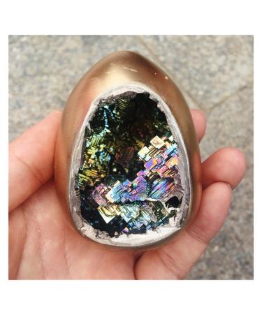 Crystal Beautiful Specimen Bismuth StonesCrystal Iridescent Minerals Home Furnishing Articles 1pcs 350-400g Stone Collection