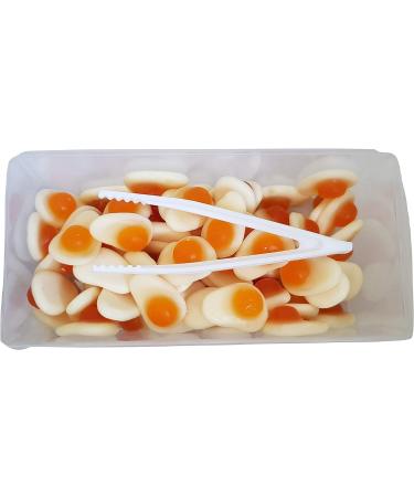 Gum Jelly Sweets Food Set Fruit Flavoured Fried Eggs Mushrooms Giant Strawberry & Love Hearts Retro Sweeties Candy Tubs Gift for Kids of All Ages 800g from Kingdom Supplies. - Buy Online on SooperMarket.com