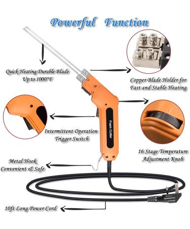 DOMINOX Hot Knife Foam Cutter Foam Cutting Tool Kit Heavy-duty Case Styrofoam Cutter for Cutting Foam Board Insulation EPP EPS XPS EVA EPE PU KT Board Sponge Nylon - Buy Online on SooperMarket.com