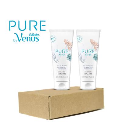 Venus PURE by Gillette Shaving Cream with Deep Sea Minerals 6 Oz - Pack of 2 - Buy Online on SooperMarket.com