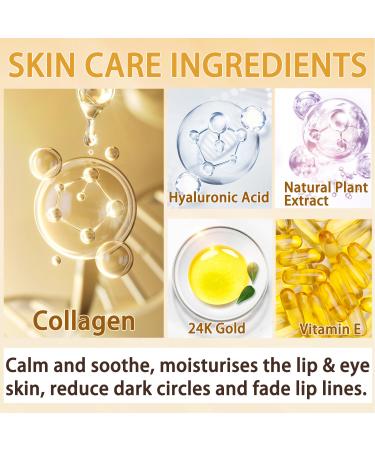 30 Pairs Lip & Eye Masks - 24K Collagen Crystal Under Eye Patches for Dark Circles Puffiness & Fine Lines - Moisturizing Skincare for Women & Men - Buy Online on SooperMarket.com