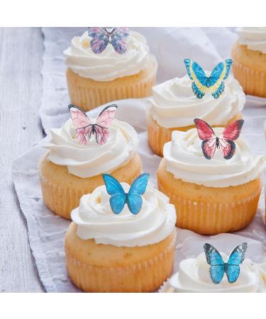 Shop 40 Edible Butterflies for Cake Decoration | Tortendeco Edible Tart Decorations - Buy Online on SooperMarket.com