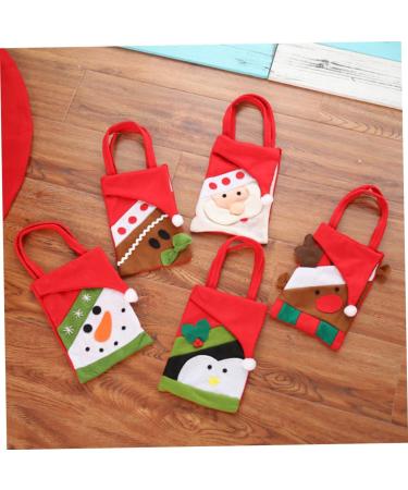 ABOOFAN 2pcs Hand Adorable Pouch Sweets for Candy Christmas Decor Bags Xmas Party Exquisite Non-woven 22x15cm Assorted Color 5 - Buy Online on SooperMarket.com