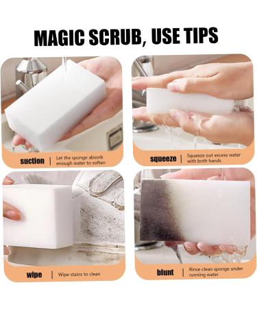 Sponges for Cleaning 100Pcs Eraser Sponges for Cleaning Cuttable Foam Sponge Cleaning Sponges Thick and Long Lasting White Sponges Multi-Functional Eraser Sponges - Buy Online on SooperMarket.com
