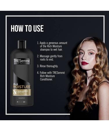 TRESemme Rich Moisture Shampoo & Conditioner Set - Vitamin E, Biotin, for Dry Damaged Hair - 28 Fl Oz (Pack of 2) - Buy Online on SooperMarket.com