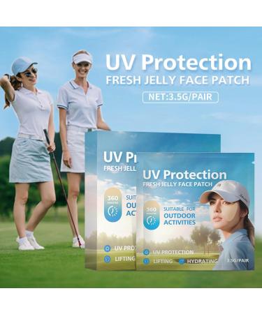 5-Pairs Golf Patches Outdoor UV Protection Face Patch Sunscreen Stickers Golf Gel Face Patches Hydrating Skin Care Patch Suitable for Outdoor Sports Cycling Mountain Climbing - Buy Online on SooperMarket.com