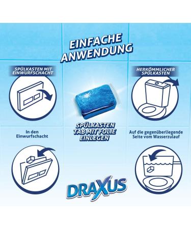 Draxus 30x Cistern Tabs - Water Box Cubes for Toilet Freshness & Cleanliness | Blue Dye Storage Pack - International Shipping Available - Buy Online on SooperMarket.com