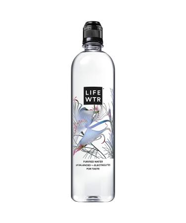 LIFEWTR Premium Purified Water 23.7 Fl Oz (Pack of 12) - pH Balanced with Electrolytes - 100% Recycled Plastic Bottles - Buy Online on SooperMarket.com