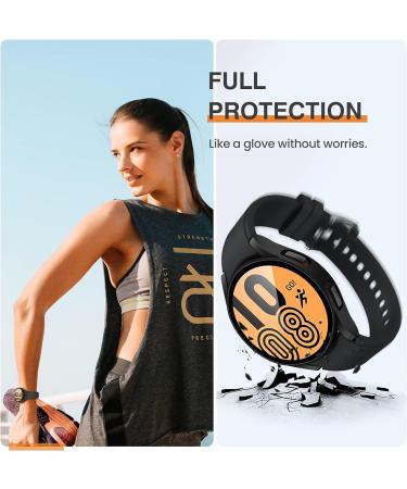 2Pack Tensea Samsung Galaxy Watch 4 44mm Screen Protector Case - Matte Black - Buy Online on SooperMarket.com