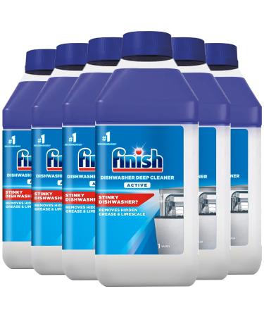 6 x Finish Dishwasher Deep Cleaner Active Regular Scent Bottle 250ml Bulk Buy