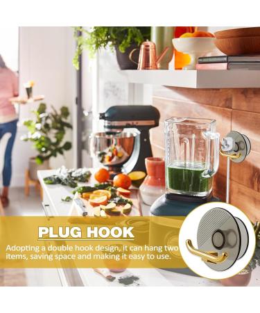 YAJEXUN Plug-In Cable Holder | Self-Adhesive Toothbrush & Razor Organizer | Boring-Free Shower Storage Hook - Translucent Gray - Buy Online on SooperMarket.com