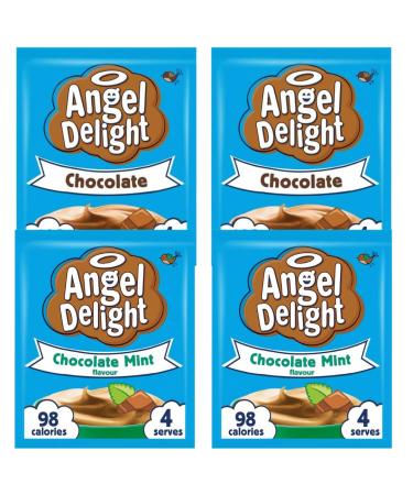 Dessert Bundle With Angel Delight Chocolate Mint Flavour 59g x2 & Angel Delight Chocolate 59g x2 (4 Pack)