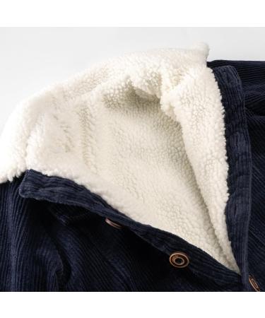 Volunboy Toddler Corduroy Sherpa Jacket - Blue | 18 Months | Warm Fleece Lining | Button Down Coat for Baby Boys & Girls - Buy Online on SooperMarket.com