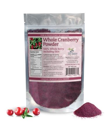 Cranberry Powder, Unsweetened, Not Made From Juice Or An Extract, But From Whole Cranberries, 4oz, Pure & Simple, 1g Natural Sugar Per Serving, Woman-Owned, Small Business