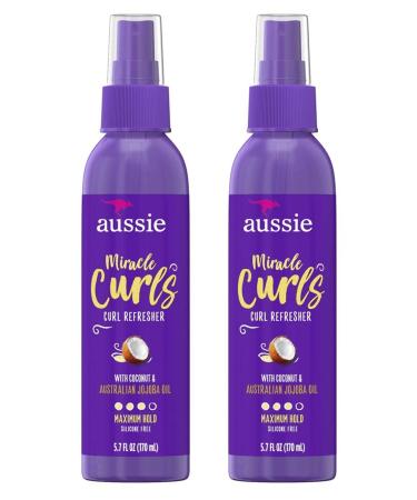Aussie Miracle Curls Refresher 5.7 Ounce Pump (Maximum Hold) (170ml) (2 Pack)