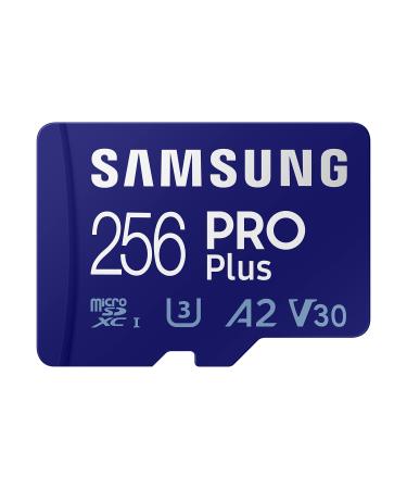SAMSUNG PRO Plus + Adapter 256GB microSDXC Up to 160MB/s UHS-I, U3, A2, V30, Full HD & 4K UHD Memory Card for Android Smartphones, Tablets, Go Pro and DJI Drone (MB-MD256KA/AM) 256GB PRO Plus