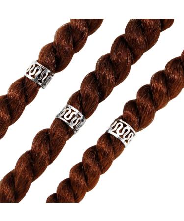 Niuhong 24 Pieces Jewellery Dreadlocks Braids Hair Clips Braiding Hair Cuffs Hair Rings Viking Braids Loc Hair Accessories Hair Clips Braids Accessories Women and Girls (Silver) - Buy Online on SooperMarket.com