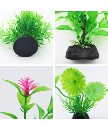 Omjmyy 21-Piece Artificial Aquarium Plants Set | Vibrant Plastic Decorations for Fish Tanks & Aquatic Landscapes - Buy Online on SooperMarket.com