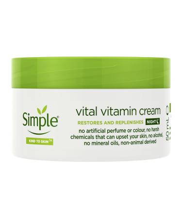 Simple Kind to Skin Vital Vitamin Night Cream restores and replenishes skin face moisturiser 50 ml 50 ml (Pack of 1)