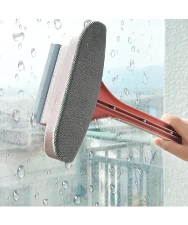 Aeutwekm Window Cleaner Brush | Glass Scraper Brush | Reusable Glass Cleaner Tool Mesh Screen Cleaner Washing Equipment For Wardrobes Sofa Countertops Cabinets Screen Pink - Buy Online on SooperMarket.com