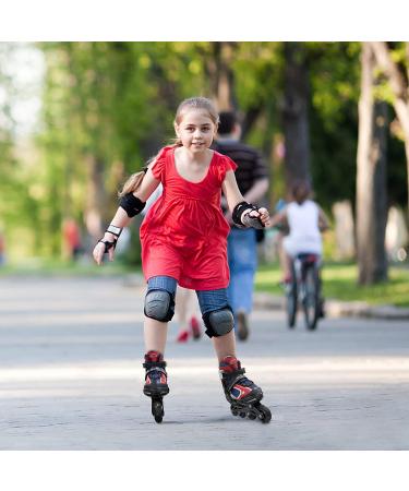MonSports Adjustable Inline Skates for Kids - Red/Black/Blue - Light-up Wheels - Size L (US 5-8) - Buy Online on SooperMarket.com