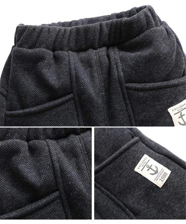 Mud Kingdom Little Boys Fleece Pants | Tight Fit Warm Winter | 12-18 Months | Light Gray - Buy Online on SooperMarket.com