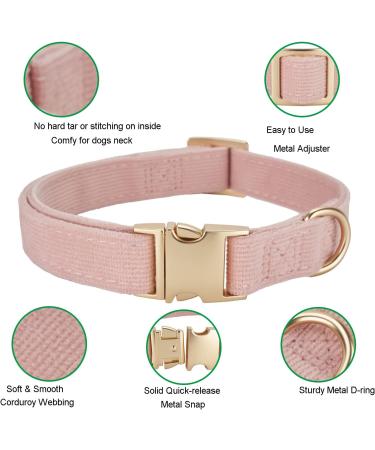 Yudote Ultra-Like Dog Collar for Small Dogs - Natural Cotton Cord Dusty Pink Sensitive Skin - 1 Pack - Buy Online on SooperMarket.com