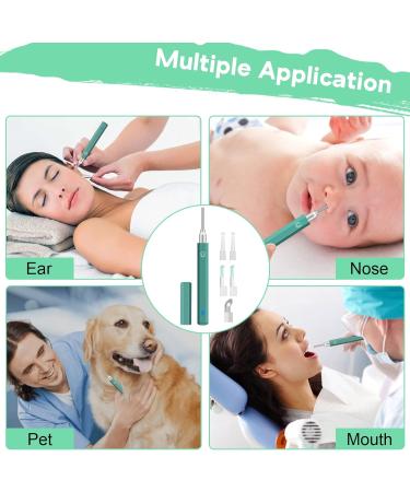 Wireless Otoscope Earwax Removal Kit | 1080P HD WiFi Endoscope Camera for Adults, Kids & Pets | LED Lights | Portable Ear Cleaning Camera - Green - Buy Online on SooperMarket.com