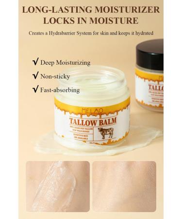 Tallow Balm Moisturiser Tallow Honey Balm for Face Deeply Nourishing Long-Lasting Moisturising Improve Dry Rough Skin Total Body Care Moisturiser 60g - Buy Online on SooperMarket.com