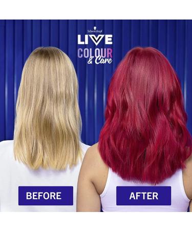 Schwarzkopf LIVE Colour & Care Hair Mask 5 Minute Wash Out Ruby Red Dye 150ml - Lasts up to 6 Washes - Buy Online on SooperMarket.com