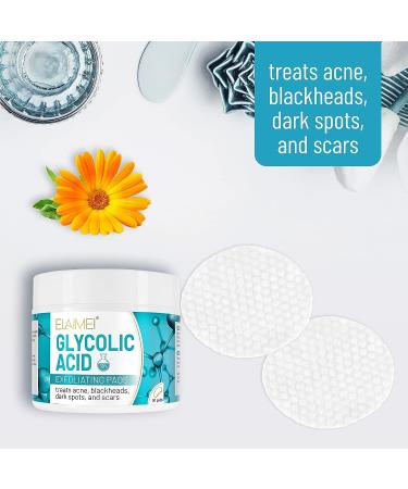 Glycolic Acid Pads 30% - 50 Count for Face | Salicylic Acid Peel Exfoliating Pads for Dark Spots & Acne | Resurfacing Pads - Buy Online on SooperMarket.com
