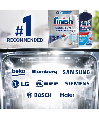 Finish Quantum Infinity Shine Dishwasher Tablets Bulk | Scent : REGULAR | Size : 480 Dishwasher Tabs | For Sparkling Clean (Pack of 4) - Buy Online on SooperMarket.com